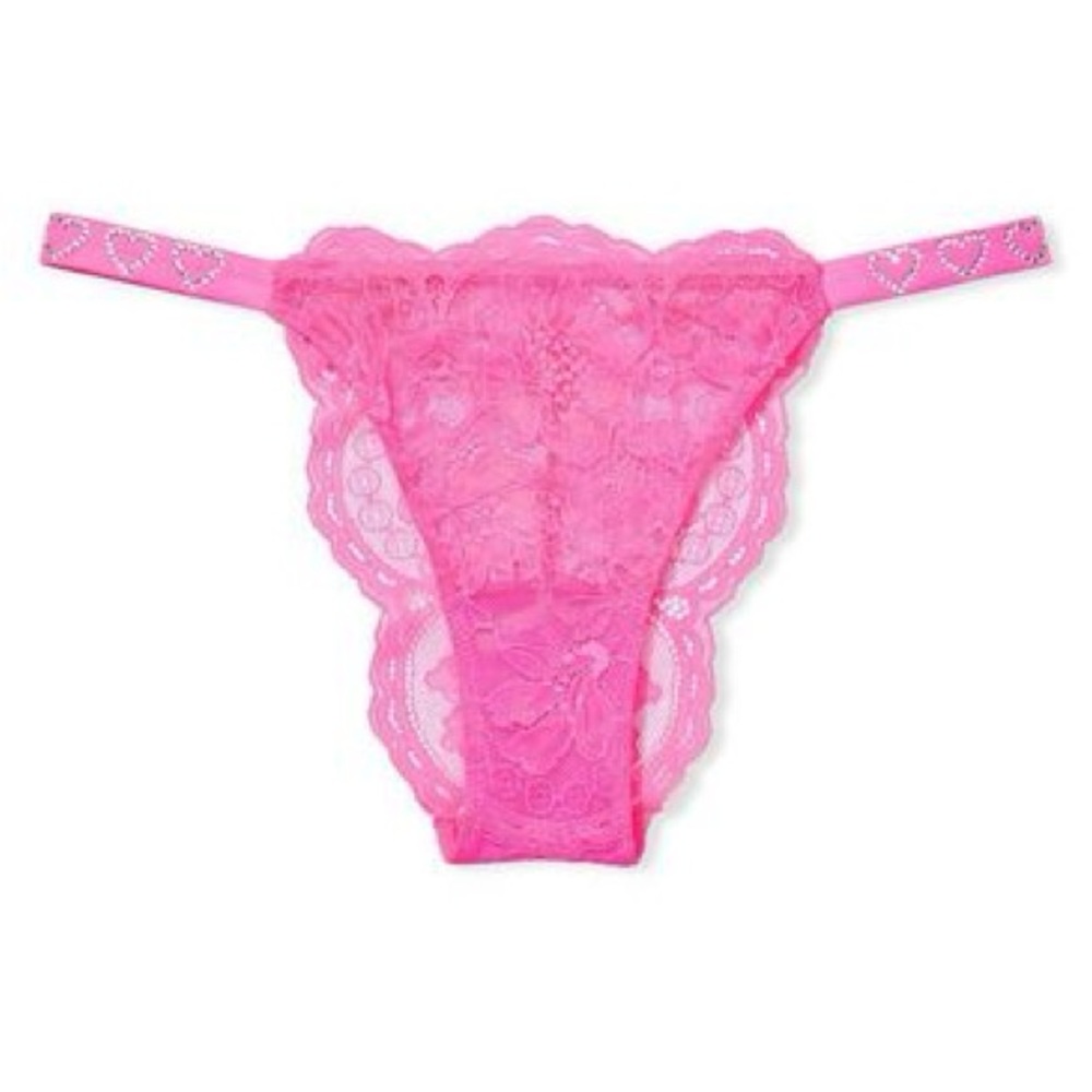 Victorias Secret Brazilian Pink Heart Panty